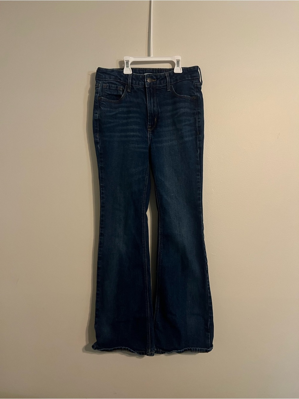 Old Navy Women’s Dark Wash Extra High Rise Flare Jeans Size 6 Petite